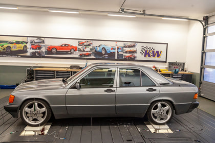 Mercedes 190 med KW-undervogn