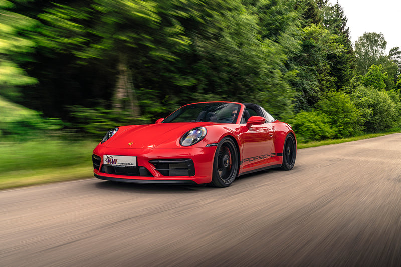Porsche 911 992 Targa med KW-undervogn