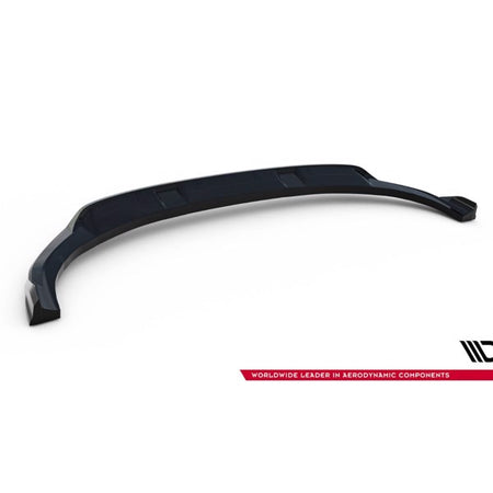 Maxton Front Splitter i sort til Audi e-Tron S-Line, designet til forbedret aerodynamik og sporty udseende.