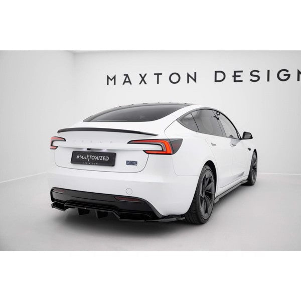 Maxton Rear Splitter (with vertical bars) V.2 Tesla Model 3 Performance Mk1 Facelift