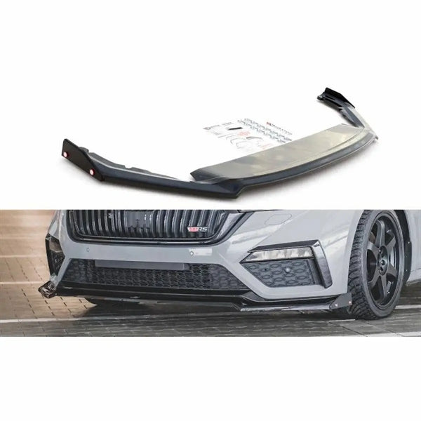 maxton-lame-du-pare-chocs-avant-v2-ailerons-skoda-octavia-rs-mk4-noir-brillant