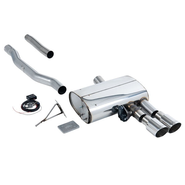 Milltek cat-back udstødningssystem i rustfrit stål til Mini Cooper S 2.0 Turbo Mk3 (F56) med LCI og GPF/OPF, inklusiv rør, lydpo