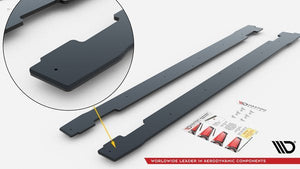 Maxton Racing Durability Side Skirts Diffusers Ford Focus RS Mk3 - Black