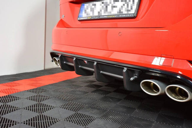 Maxton rear valance til Volkswagen Golf R Variant Mk7 Facelift – blank sort – billede 2 af 5