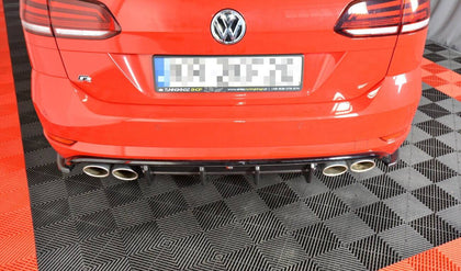 Maxton rear valance til Volkswagen Golf R Variant Mk7 Facelift – blank sort – billede 1 af 5