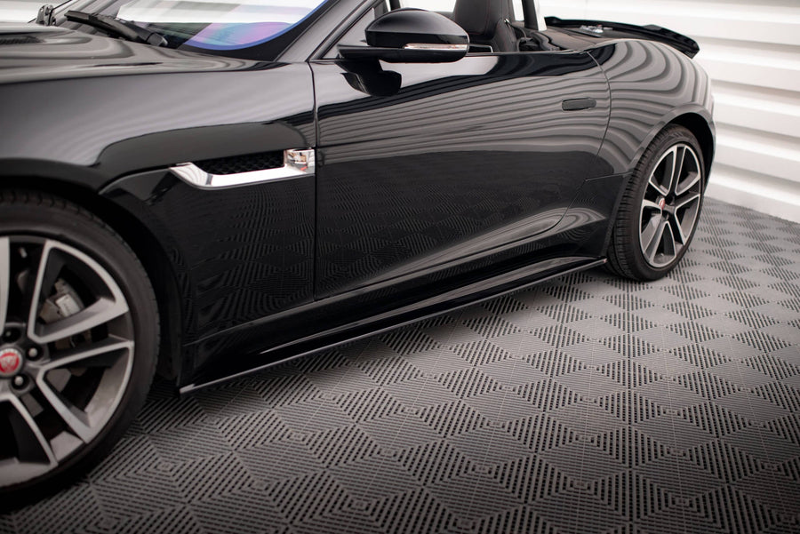 Maxton Side Skirts Diffusers Jaguar F-Type - Gloss Black