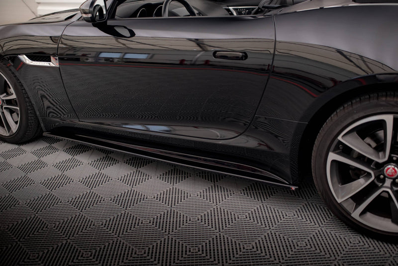 Maxton Side Skirts Diffusers Jaguar F-Type - Gloss Black