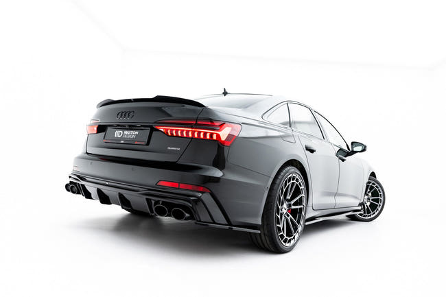 Maxton Rear Valance + Exhaust Ends Imitation Audi A6 C8 S-Line (Chrome)