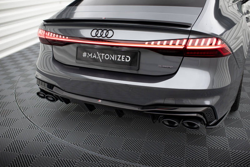 Maxton Rear Valance Audi S7 C8 - Gloss Black
