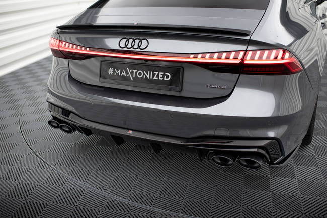 Maxton Rear Valance Audi S7 C8 - Gloss Black