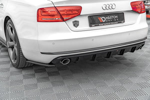 Maxton rear valance til Audi A8 D4 – blank sort – billede 1 af 7
