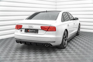Maxton rear valance til Audi A8 D4 – blank sort – billede 4 af 7
