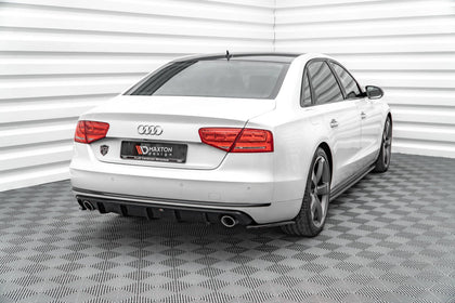 Maxton rear valance til Audi A8 D4 – blank sort – billede 4 af 7