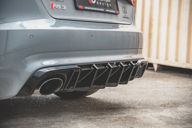 Maxton rear valance til Audi RS3 8V Sportback – blank sort – billede 4 af 7