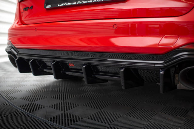Maxton Rear Valance Audi RS4 B9 Avant - Gloss Black