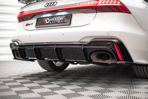 Maxton Rear Valance Audi RS6 C8 / RS7 C8 - Gloss Black