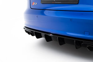 Maxton rear valance til Audi S3 Sedan 8V – blank sort – billede 3 af 5