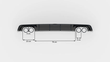 Maxton rear valance til Audi S3 Sedan 8V – blank sort – billede 5 af 5
