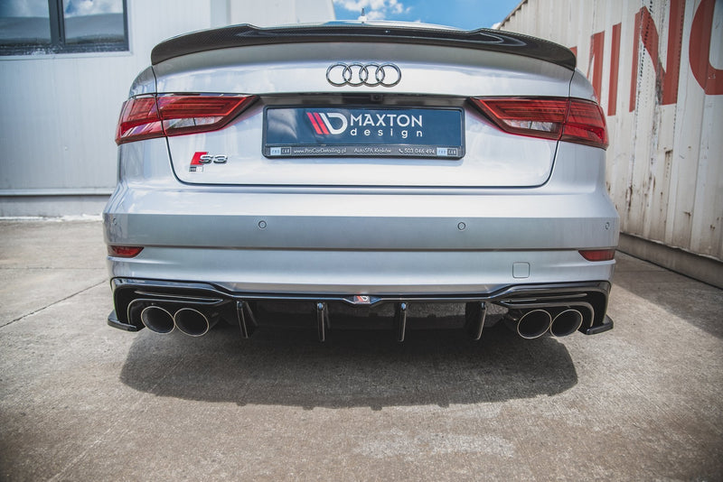 Maxton rear valance til Audi S3 Sedan 8V Facelift – blank sort – billede 1 af 8