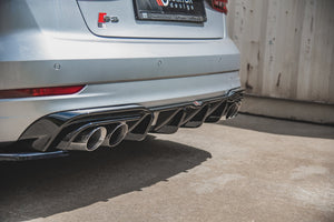 Maxton rear valance til Audi S3 Sedan 8V Facelift – blank sort – billede 2 af 8