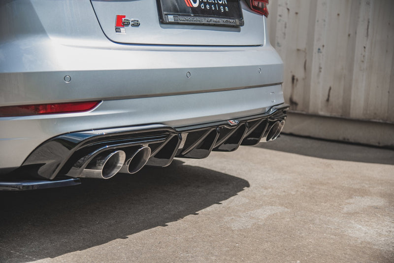 Maxton rear valance til Audi S3 Sedan 8V Facelift – blank sort – billede 2 af 8