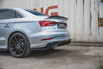 Maxton rear valance til Audi S3 Sedan 8V Facelift – blank sort – billede 3 af 8
