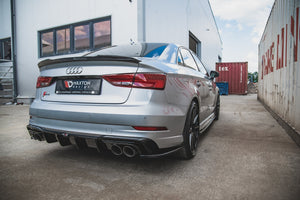 Maxton rear valance til Audi S3 Sedan 8V Facelift – blank sort – billede 4 af 8