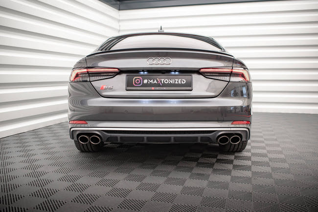 Maxton rear valance til Audi S5 F5 Coupe / Sportback – blank sort – billede 2 af 10