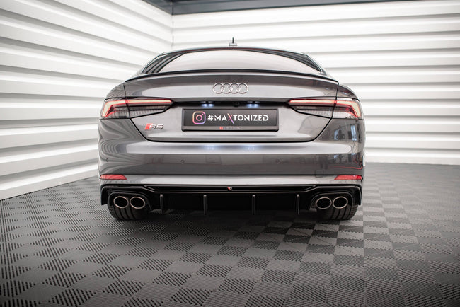 Maxton rear valance til Audi S5 F5 Coupe / Sportback – blank sort – billede 1 af 10