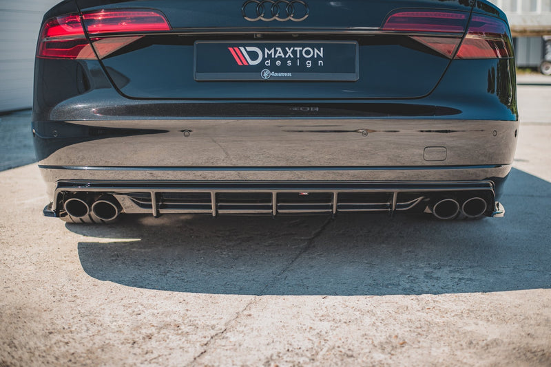 Maxton rear valance til Audi S8 D4 Facelift – blank sort – billede 1 af 7