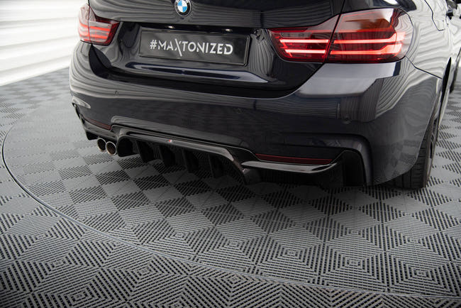 Maxton Rear Valance BMW 4 Coupe / Gran Coupe M-Pack F32 / F36 (Version With Exhaust On One Side) - Gloss Black