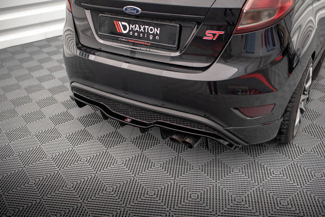 Maxton rear valance til Ford Fiesta ST (5 door version) Mk7 Facelift – blank sort – billede 2 af 8