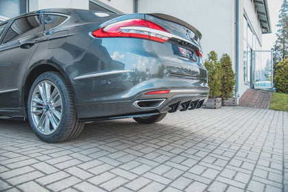 Maxton rear valance til Ford Mondeo Vignale Mk5 Facelift – blank sort – billede 4 af 7