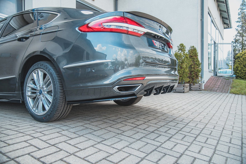 Maxton rear valance til Ford Mondeo Vignale Mk5 Facelift – blank sort – billede 4 af 7