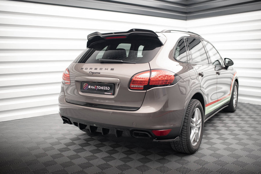 Maxton rear valance til Porsche Cayenne Turbo / Standard Mk2 – blank sort – billede 1 af 7