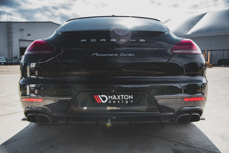Maxton rear valance til Porsche Panamera Turbo 970 Facelift – blank sort – billede 2 af 6