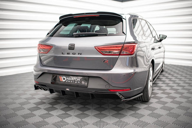 Maxton rear valance til Seat Leon FR Sportstourer Mk3 – blank sort – billede 1 af 6