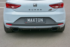 Maxton rear valance til Seat Leon Mk3 Cupra – blank sort – billede 1 af 7