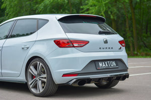 Maxton rear valance til Seat Leon Mk3 Cupra – blank sort – billede 4 af 7