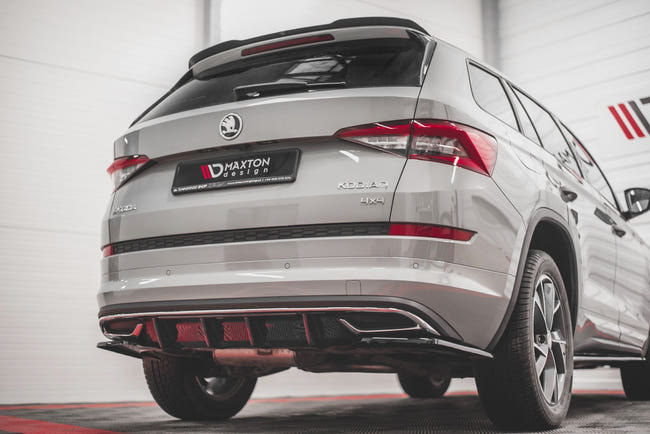 Maxton rear valance til Skoda Kodiaq Sportline Mk1 / Mk1 Facelift – blank sort – billede 2 af 6