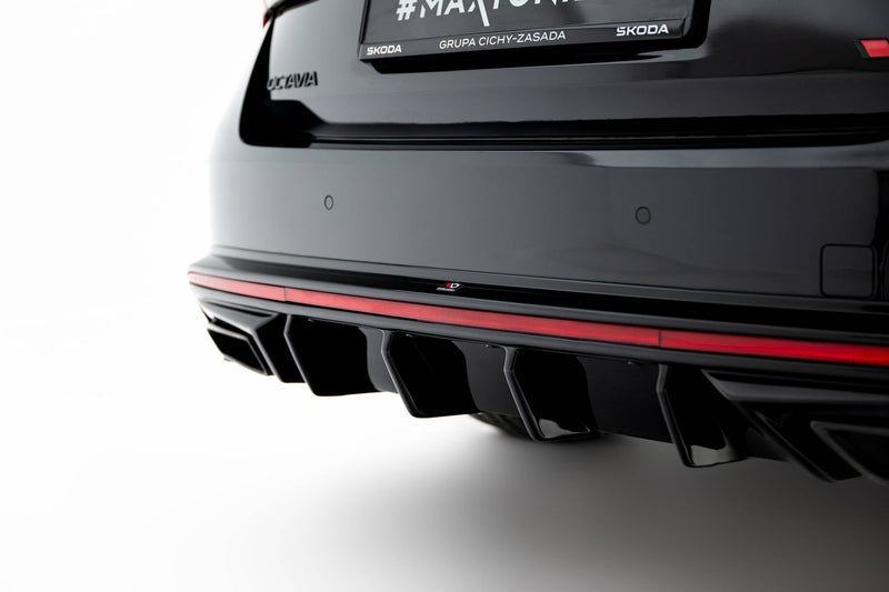 Maxton Rear Valance Skoda Octavia RS Mk4 - Gloss Black