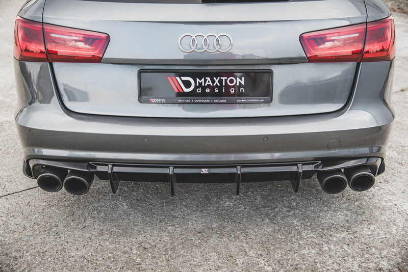 Maxton rear valance til Audi S6 C7 Facelift – blank sort – billede 4 af 10