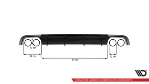 Maxton rear valance til Audi S6 C7 Facelift – blank sort – billede 8 af 10