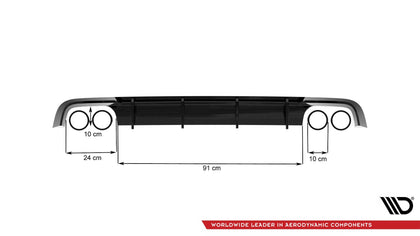 Maxton rear valance til Audi S6 C7 Facelift – blank sort – billede 8 af 10