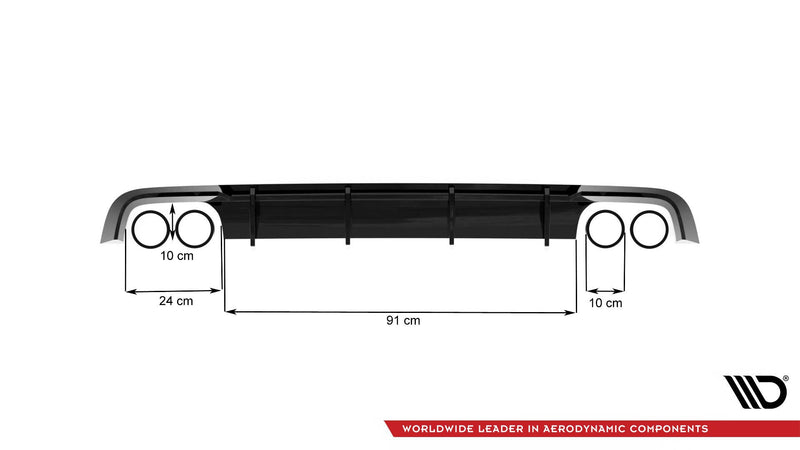 Maxton rear valance til Audi S6 C7 Facelift – blank sort – billede 8 af 10