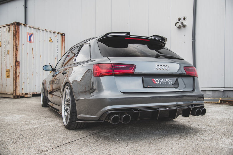 Maxton rear valance til Audi S6 C7 Facelift – blank sort – billede 2 af 10