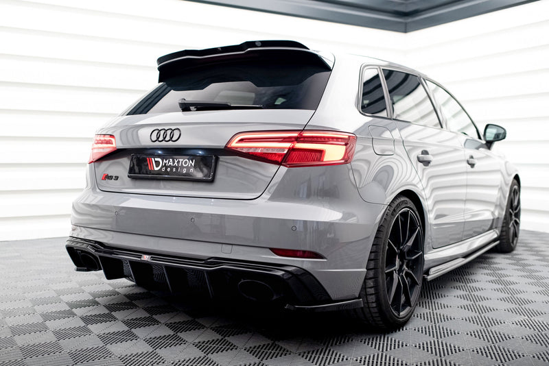 Maxton rear valance til Audi RS3 8V Sportback Facelift – blank sort – billede 1 af 6