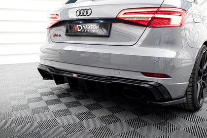 Maxton rear valance til Audi RS3 8V Sportback Facelift – blank sort – billede 3 af 6