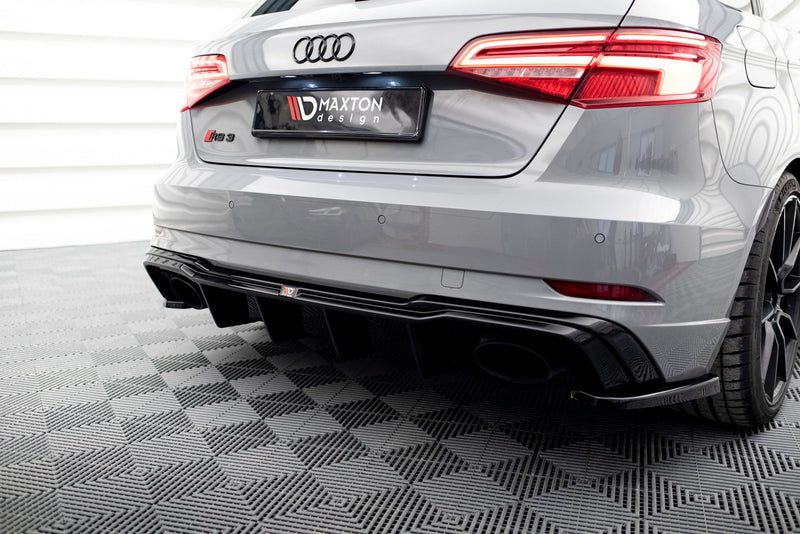 Maxton rear valance til Audi RS3 8V Sportback Facelift – blank sort – billede 3 af 6