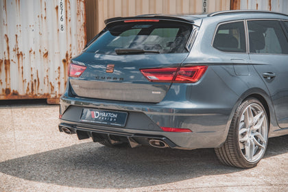 Maxton rear valance til Seat Leon Cupra ST Mk3 Facelift – blank sort – billede 5 af 9